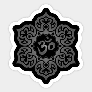 Dark Lotus Flower Yoga Om Sticker